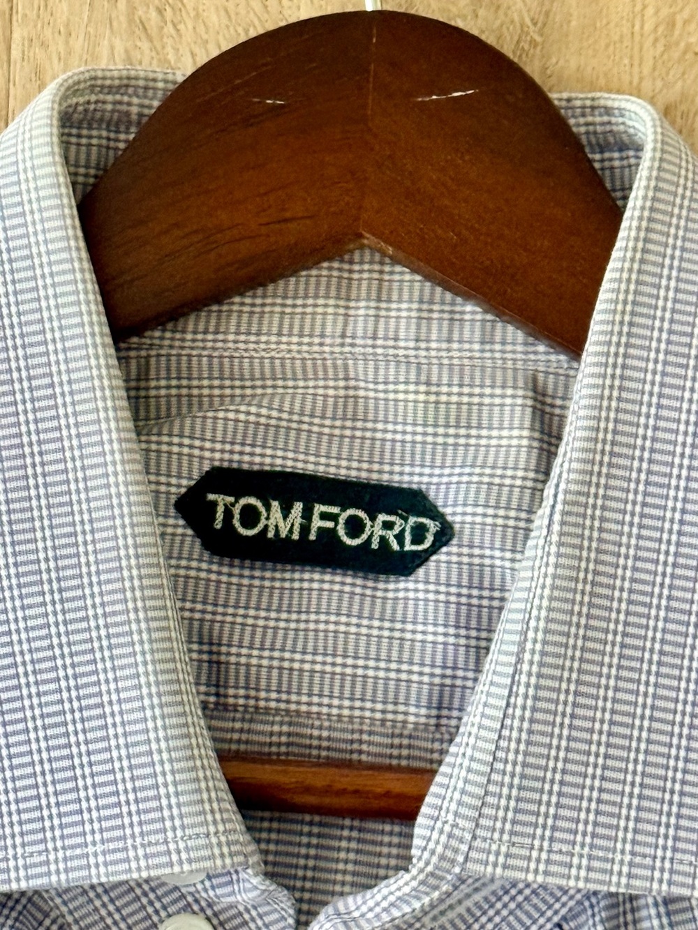 Tom Ford Men's Gray Micro-Check Dress Shirt